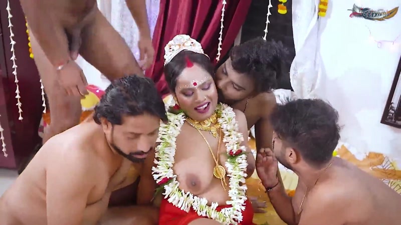 Newly Marraied Gangbang 2025 GoddesMahi Hindi Porn Short Film